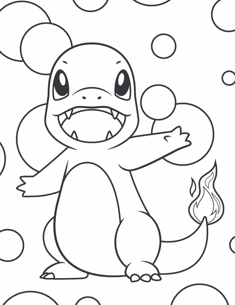 Charmander And Stars Da Colorare. Scarica, Stampa O Colora Subito Online!