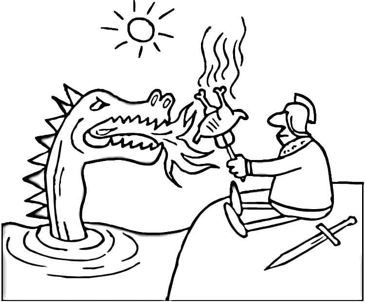 Il Drago In Fiamme Da Colorare Scarica Stampa O Colora Subito Online 