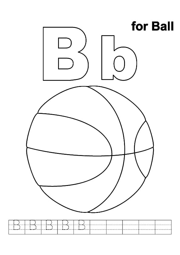 Lettera B Come Ball Da Colorare. Scarica, Stampa O Colora Subito Online!