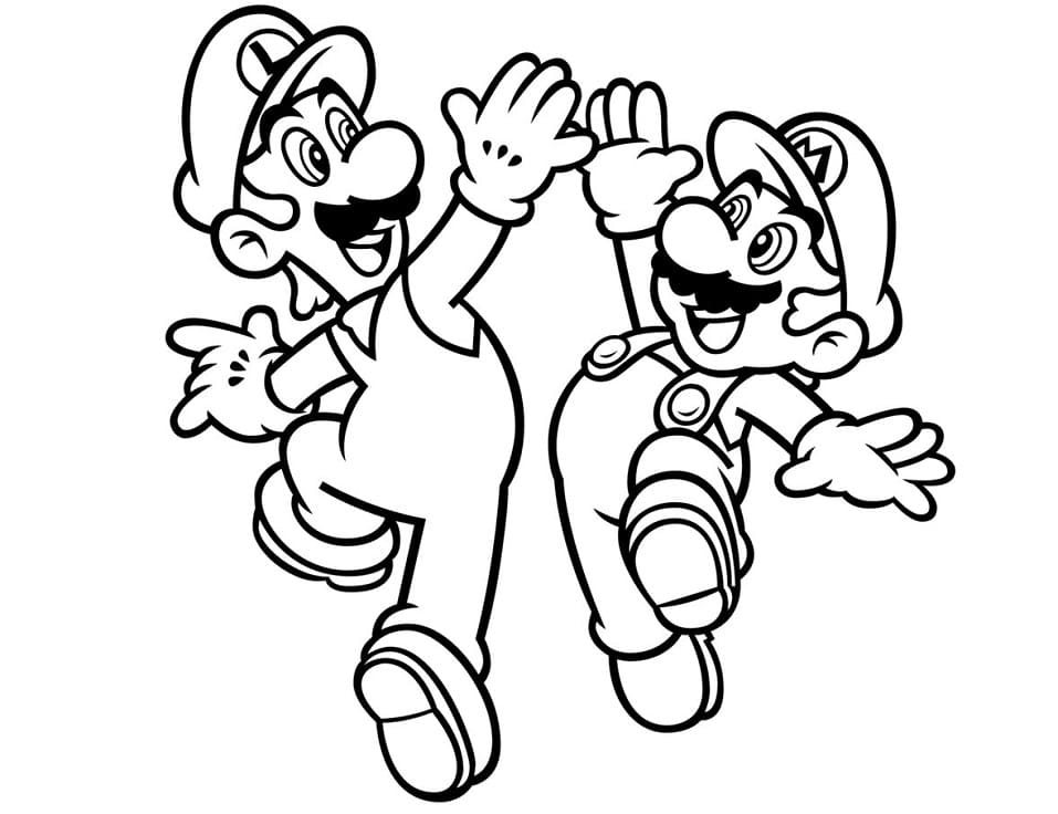 Luigi Di Mario Bros Da Colorare Scarica Stampa O Colora Subito Online 