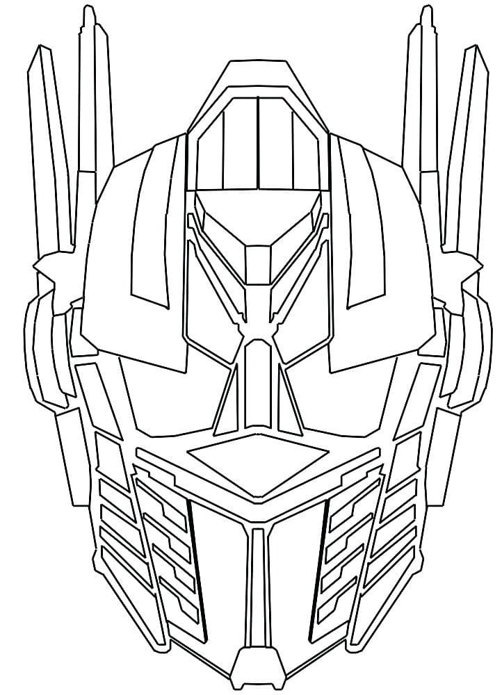 Optimus Prime testa HD da colorare. Scarica, stampa o colora subito online!