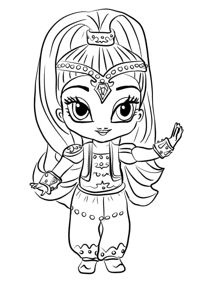 Disegni di Shimmer e Shine da colorare - Disegni-Colorare.Com