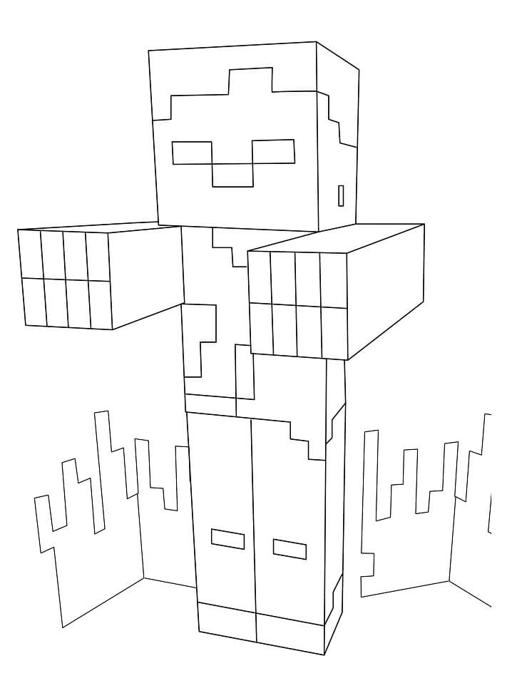 Minecraft Zombie Maiale Da Colorare Scarica Stampa O Colora Subito 