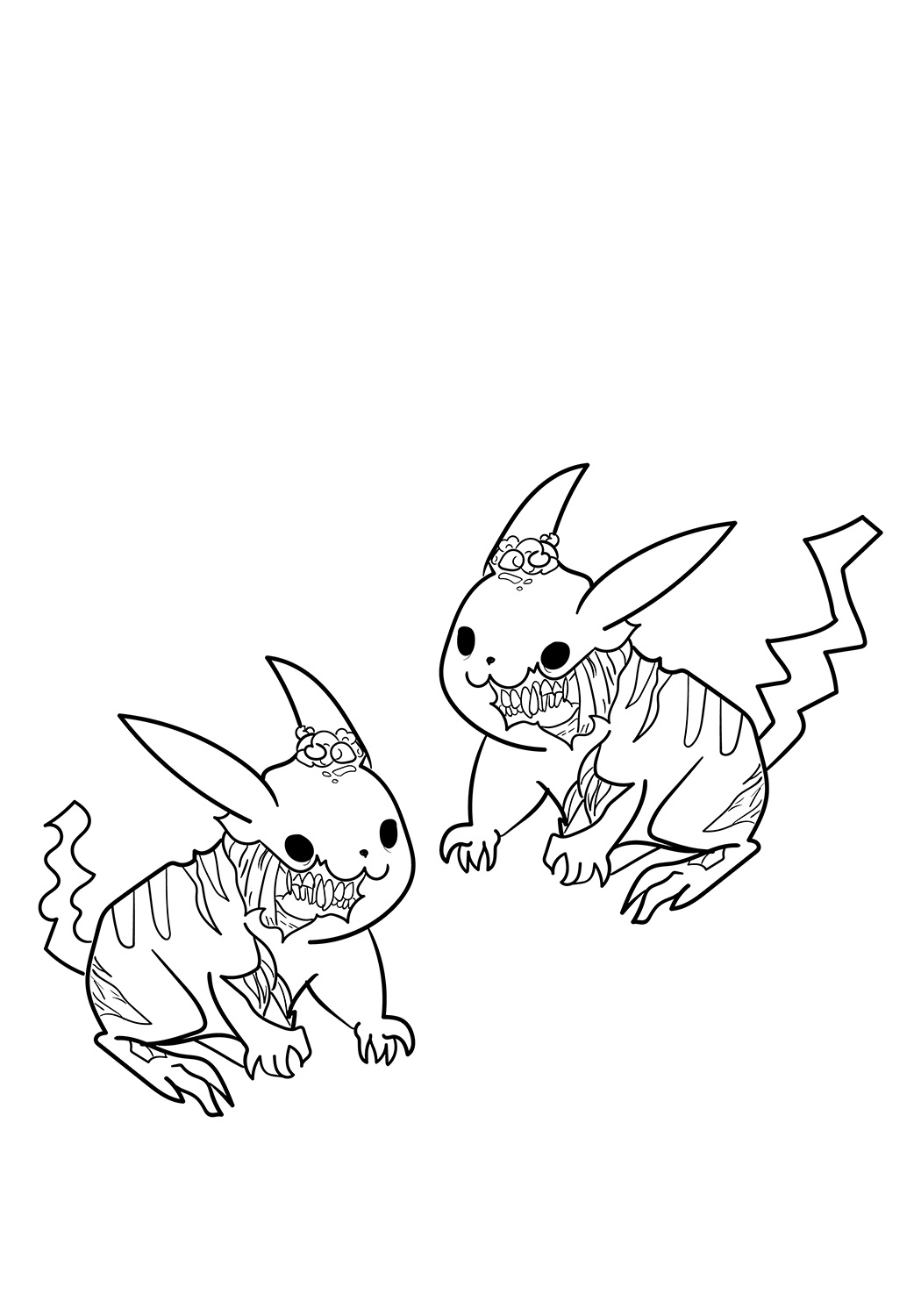 Zombie Pikachu Da Colorare Scarica Stampa O Colora Subito Online 